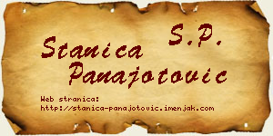 Stanica Panajotović vizit kartica